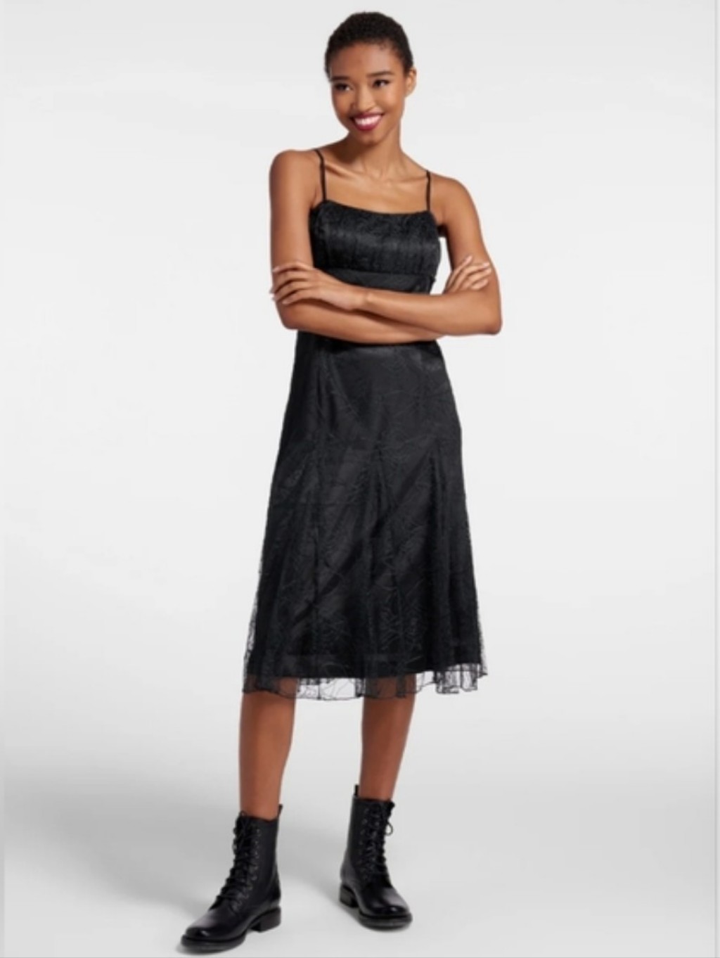 Nwt Black Friday Spider Mesh Midi Dress